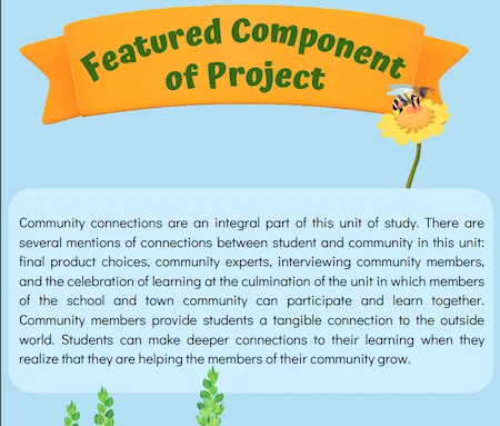 Featured component example of writing/science project